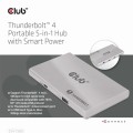 Hub 3D CSV-1580 THUNDERBOLT 4 PORTABLE 5 IN 1 HUB WITH SMART POWER, 3 X THUNDERBOLT 4 + 1X USB GEN2 +1X DC POWER - 1065501