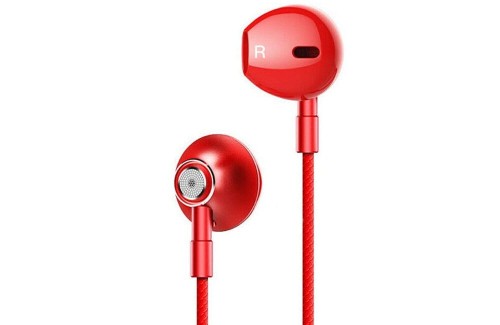 Słuchawki Lenovo HF140 (przewodowe, douszne, czerwone) - 1068202