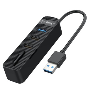 Hub USB Orico TWU32-3AST-BK-EP 2 porty USB-A czytnik kart SD