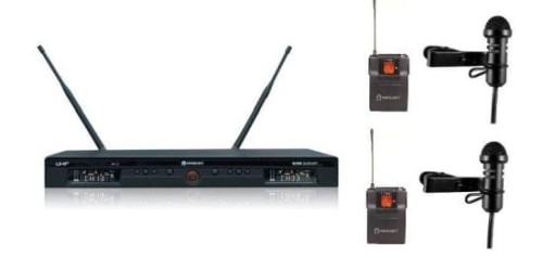 RELACART MIKROFON BEZPRZEWODOWY ZESTAW ODBIORNIK UR-230D, 2X NADAJNIK UT-230 ORAZ 2X MIKROFON KRAWATOWY LM-C400 - 1066724