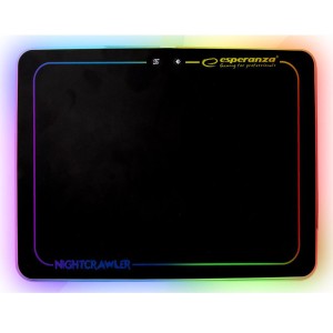 Podkładka pod mysz Esperanza EGP104 Gaming podświetlana Nightcrawler, czarna