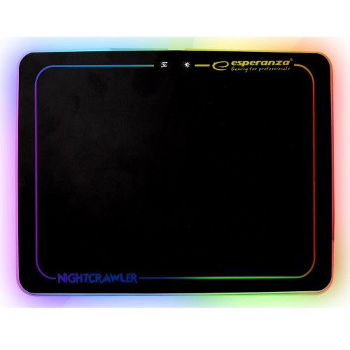 Podkładka pod mysz Esperanza EGP104 Gaming podświetlana Nightcrawler, czarna - 984696