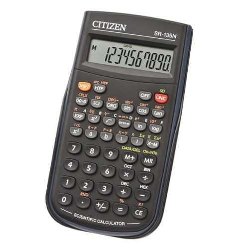 CITIZEN KALKULATOR BIUROWY SR-135N, 10-CYFROWY, 154X84MM, ETUI, CZARNY - 1143515