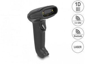 Skaner kodów kreskowych Delock 1D laser 2.4 Ghz Bluetooth lub USB