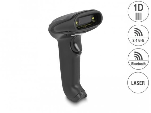 Skaner kodów kreskowych Delock 1D laser 2.4 Ghz Bluetooth lub USB - 1147168