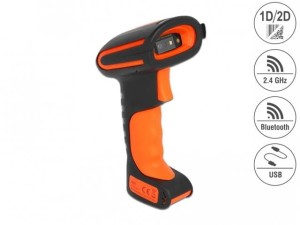 Skaner kodów kreskowych Delock 1D/2D 2.4 GHz Bluetooth lub USB