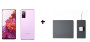 Samsung Galaxy S20 FE 8/256GB 6,5" SAMOLED 2400x1080 4500mAh 5G Cloud Lavender i POUT Hands3 Split podkładka z szybkim ładowaniem bezprzewodowym, szara