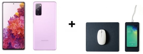 Samsung Galaxy S20 FE 8/256GB 6,5" SAMOLED 2400x1080 4500mAh 5G Cloud Lavender i POUT Hands3 Split – Dzielona podkładka pod mysz z szybkim ładowaniem bezprzewodowym, kolor ciemny niebieski - 1315633