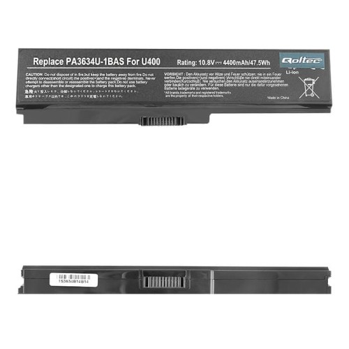 Bateria Qoltec do notebooka - Toshiba PA3634, 4400mAh, 10,8-11,1V - 967826