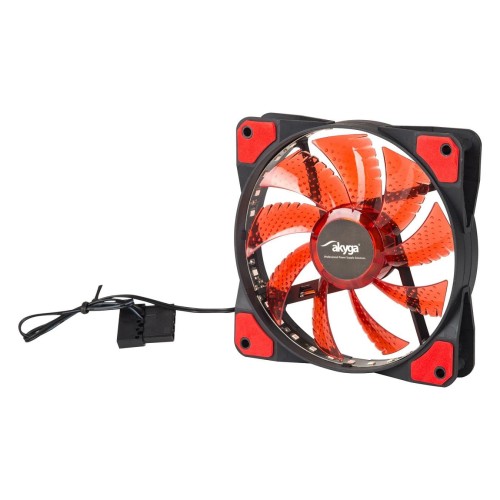Wentylator systemowy Akyga AW-12E-BR 120mm 33 LED czerwony Molex - 985500