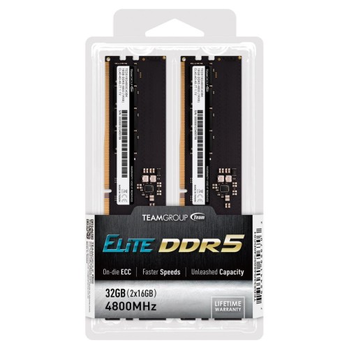 Pamięć DDR5 Team Group ELITE 32GB (2x16GB) 4800MHz CL40 1,1V Black - 979728