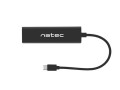 Hub USB Natec 3x USB-C 2.0 + RJ45 Butterfly czarny - 782074