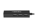Hub USB Natec 3x USB-C 2.0 + RJ45 Butterfly czarny - 782075