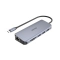 Hub USB-C Unitek D1026B 3xUSB 3.1, PD, HDMI, SD, VGA, RJ45 - 860058