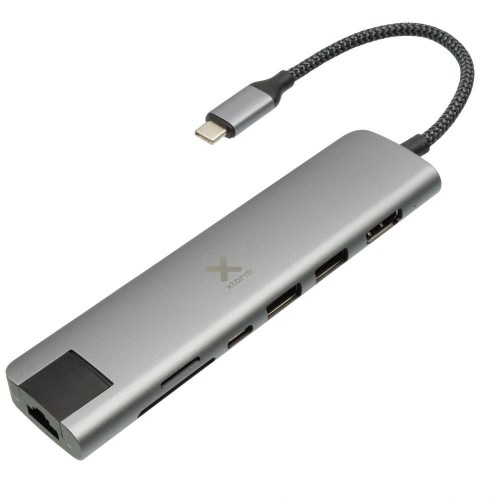 Replikator portów Xtorm Worx USB-C Hub 7-in-1 (pleciony kabel) szary - 968604