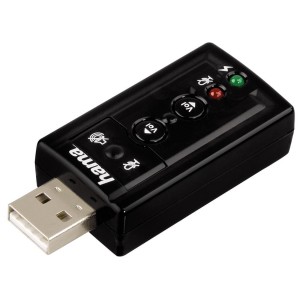 Karta dźwiękowa Hama USB 7.1 kanałowy dźwięk przestrzenny