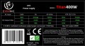 REBELTEC ZASILACZ KOMPUTEROWY ATX VER.2.31 WENTYLATOR 12CM MOC MAX 400W 2XMOLEX 3XSATA 1XCPU 12V 1XZŁĄCZE FDD TITAN 400 - 958396