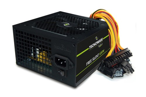 Zasilacz TECNOWARE ATX 650W, went. 12cm, 3xSATA, 1x20/24 piny, 1x12V 4+4 piny, 3xMolex, 1xFloppy - 970273