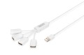 Hub USB DIGITUS DA-70216 (4x USB 2.0; kolor biały) - 1127936
