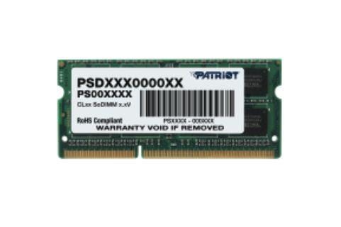 Pamięć SODIMM DDR3 Patriot Signature Line 4GB (1x4GB) 1600MHz CL11 1,35V - 979461