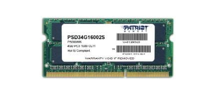 Pamięć SODIMM DDR3 Patriot Signature Line 4GB (1x4GB) 1600MHz CL11 1,5V - 979460