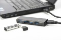 Hub Ednet 85155 (4x USB 3.0; kolor czarny) - 782081