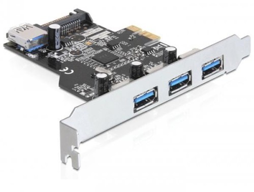 Kontroler USB 3.0 Delock PCIe 3x USB 3.0+ 1x Internal USB - 748842