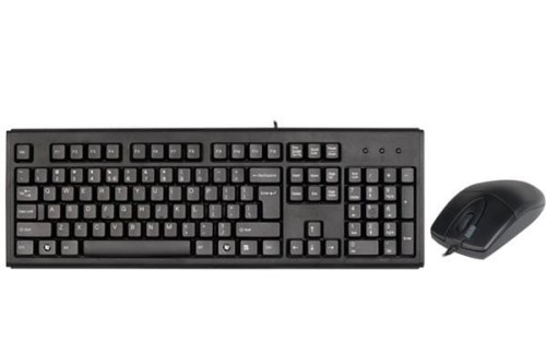 Klawiatura, Zestaw klawiatura + mysz membranowa A4 TECH A4TKLA43774 (USB 2.0; kolor czarny; optyczna) - 783169
