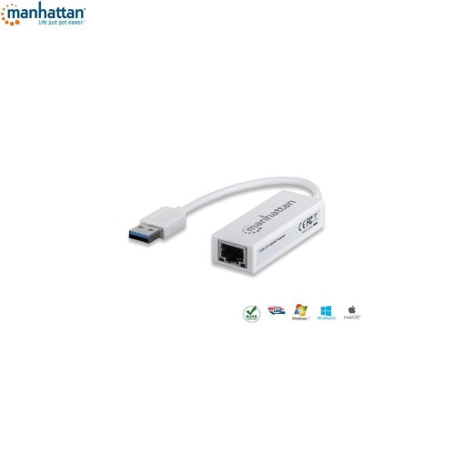 Karta sieciowa Manhattan USB 3.0 na RJ45 10/100/1000 Gigabit - 696009