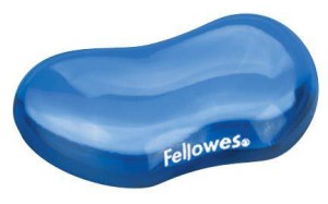 Fellowes podkładka żelowa pod nadgarstek CRYSTAL, niebieska