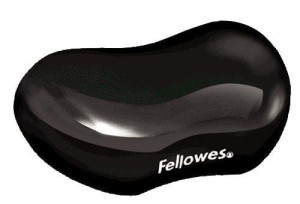 Fellowes podkładka żelowa pod nadgarstek CRYSTAL, czarna