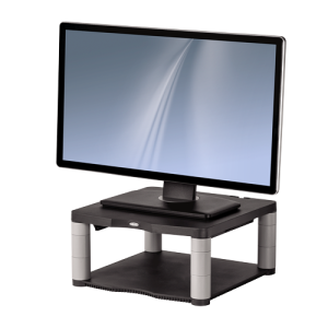 Fellowes - podstawa pod monitor z półką - grafitowa