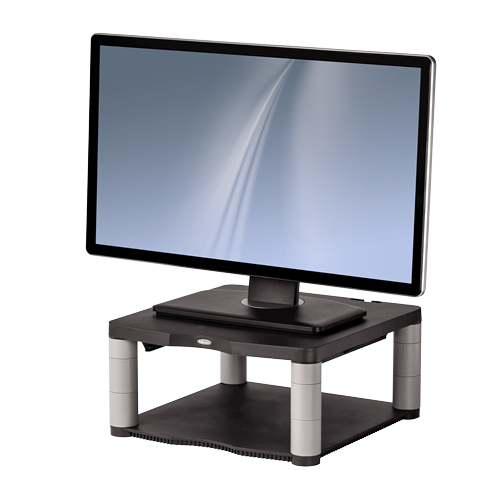 Fellowes - podstawa pod monitor z półką - grafitowa - 493766
