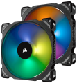 Wentylator Corsair ML140 PRO RGB, 140mm Premium Magnetic Levitation RGB LED PWM Fan, Twin Fan Pack, with Lighting Node PRO - 509830