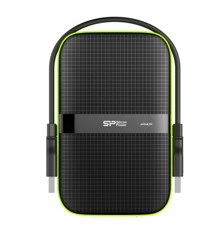 Dysk zewnętrzny Silicon Power Armor A60 4TB 2.5" USB 3.2 5400 obr/min Green-Black (SP040TBPHDA60S3K) - 868071