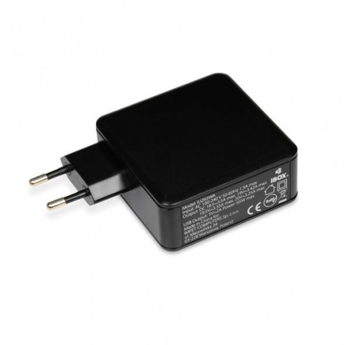 Zasilacz sieciowy uniwersalny iBOX IUZ65WA do notebooka automatyczny o mocy 65W, 10 wtyczek - 807390