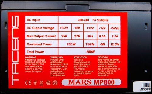 ZASILACZ ATX TACENS MARS GAMING MP800 800W - 486310