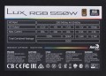 Zasilacz Aerocool LUX AEROPGSLUXRGB-550 (550 W; 120 mm) - 807590