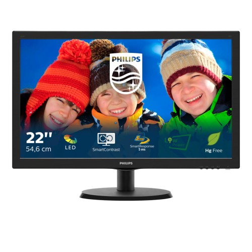 Monitor Philips 223V5LSB/00 (21,5"; TN; FullHD 1920x1080; VGA; kolor czarny) - 1057880