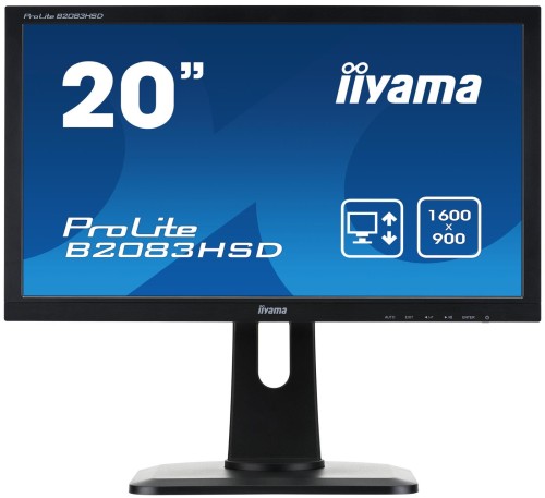 Monitor IIYAMA ProLite B2083HSD-B1 (19,5"; TN; 1600x900; VGA; kolor czarny) - 764764