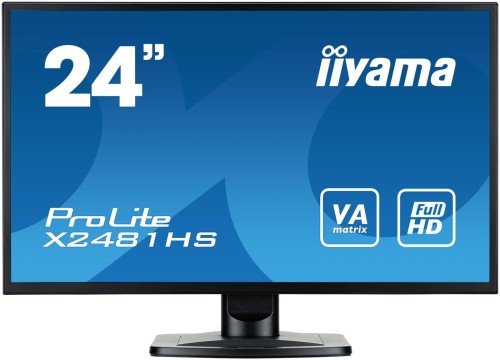 Monitor IIYAMA ProLite X2481HS-B1 (23,6"; VA; FullHD 1920x1080; HDMI, VGA; kolor czarny) - 764749