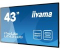 iiyama ProLite LE4340S-B1 Płaski panel znaku cyfrowego 109,2 cm (43") LED Full HD Czarny - 765330