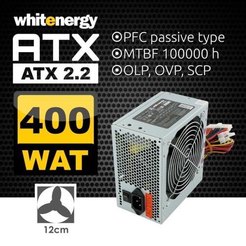 WHITENERGY ZASILACZ KOMPUTEROWY ATX 2.2 400W 120 MM WERSJA BOX - 372185