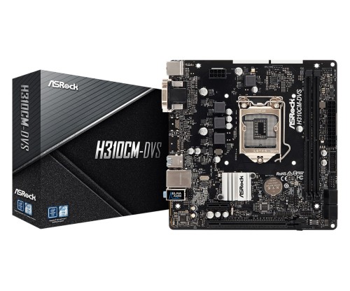 Płyta główna Asrock H310CM-DVS (LGA 1151; 2x DDR4 DIMM; Micro ATX) - 1069350