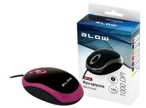 Mysz BLOW Mp-20 84-014# (optyczna; 1000 DPI; kolor różowy) - 784947