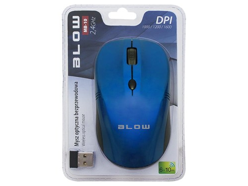 Mysz BLOW Mb-10 84-004# (optyczna; 1600 DPI; kolor niebieski - 1067775