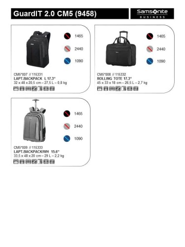 Plecak SAMSONITE CM509005 14.1'' GUARDIT 2.0 komp, doc.,tablet, kiesz, czarny - 673211