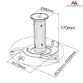 Uchwyt sufitowy do projektora Maclean MC-515 (80 mm - 170 mm; 10 kg; kolor srebrny, kolor szary) - 1069036