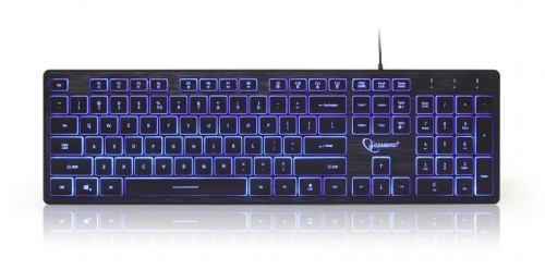 Klawiatura membranowa GEMBIRD KB-UML3-01 (USB 2.0; (US); kolor czarny) - 782305