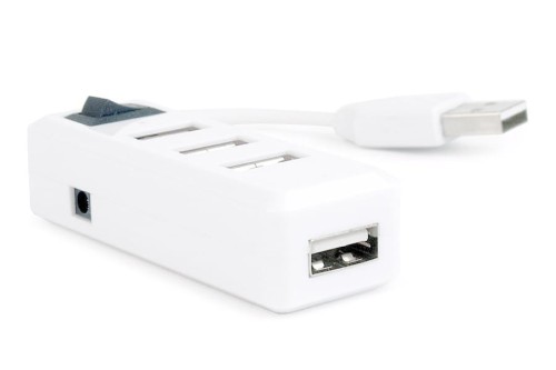 HUB GEMBIRD UHB-U2P4-21 MINI USB2.0 4PORT biały - 963492